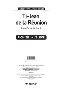 Ti' Jean de la Réunion - fichier pédagogique