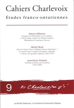 Cahiers Charlevoix 9 : Études franco-ontariennes