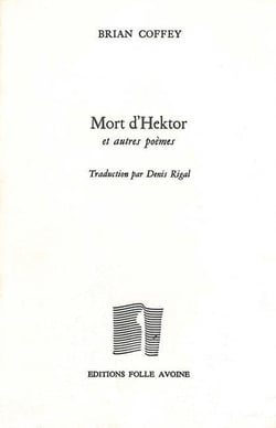 Mort d'Hektor et autres poèmes
