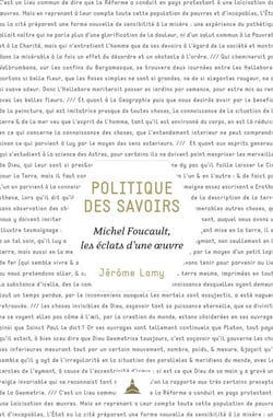 Politique des savoirs - Michel Foucault, les éclats d'une ouvre