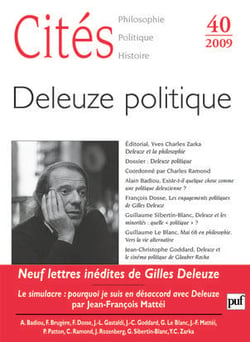 REVUE CITES n.40 : Gilles Deleuze, politique