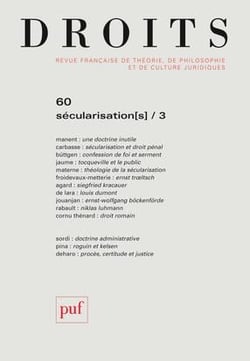 Revue Droits n.60 : sécularisations Tome 3