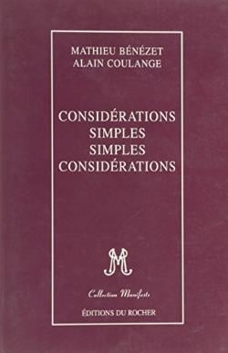Considérations simples, simples considérations