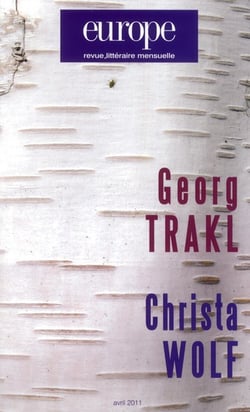Revue Europe n.984 : George Trakl, Christa Wolf (avril 2011)