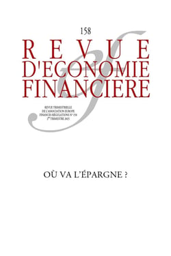 Revue d'économie financière n.158 : Où va l'épargne ?