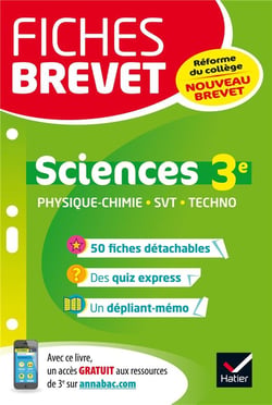 Fiches brevet - sciences - physique-chimie svt technologie - 3e