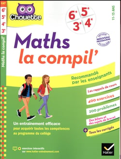 Chouette entraînement : maths la compil' - 6e, 5e, 4e, 3e