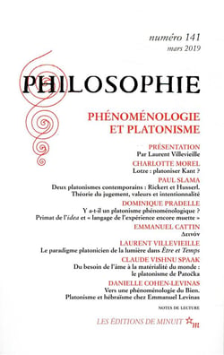Revue Philosophie n.141 : phénoménologie et platonisme