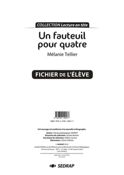 Un fauteuil pour quatre - le fichier de l'élève