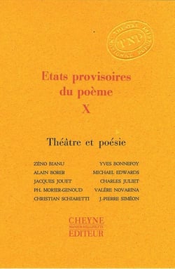 Revue Etats provisoires du poème n.10 : théâtre et poésie