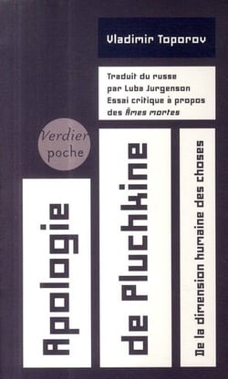Apologie de Pluchkine - de la dimension humaine des choses - essai critique à propos des âmes mortes