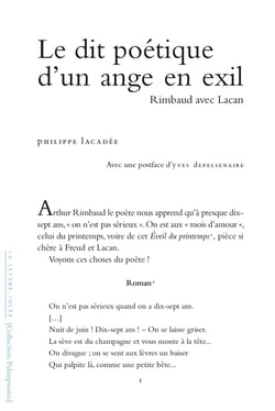 LE DIT POÉTIQUE D'UN ANGE EN EXIL