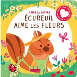 Écureuil aime les fleurs
