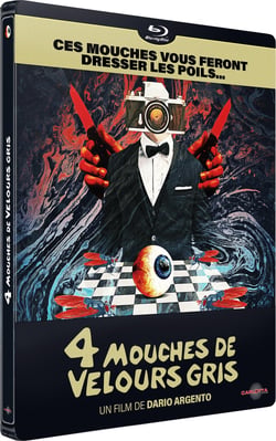 4 mouches de velours gris