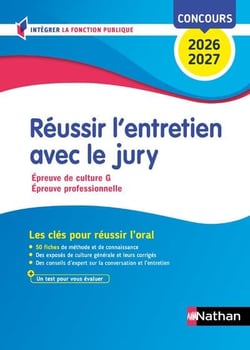 Réussir l'entretien avec le jury - Catégories A, B et C - Épreuve de culture G, Épreuve professionnelle (édition 2026/2027)