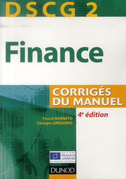 DSCG 2 - finance - corrigés du manuel (4e édition)