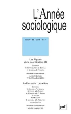 Revue L'Année sociologique n.66/1 : les figures de coordination Tome 2 (édition 2016)