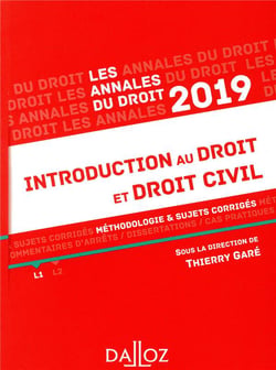 Introduction au droit et droit civil - méthodologie & sujets corrigés (édition 2019)