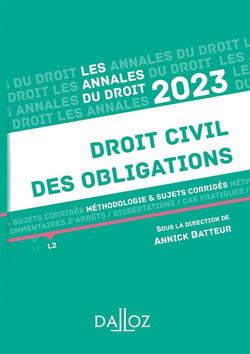 Annales droit civil des obligations (édition 2023)