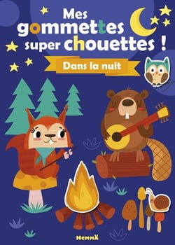 Mes gommettes super chouettes ! dans la nuit