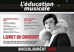 L'éducation musicale - livret du candidat - baccalauréat 2016