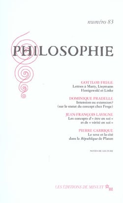 Revue Philosophie n.83