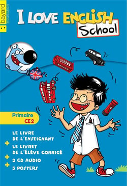 I love english school - anglais - ce2 - kit enseignant bleu