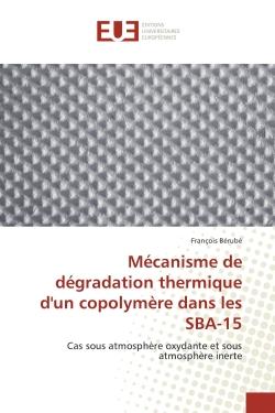 Mécanisme de dégradation thermique d'un copolymère dans les SBA-15 - cas sous atmosphère oxydante et sous atmosphère inerte
