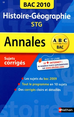 ANNAL BAC 2010 HIST/GEO STG CO