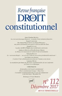Revue française de droit constitutionnel n.112