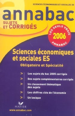 Sciences economiques et sociales terminale es (edition 2006)