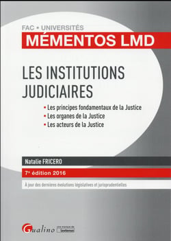 Les institutions judiciaires 2016