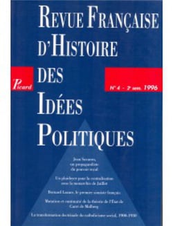 REVUE FRANCAISE D'HISTOIRE DES IDEES POLITIQUES n.4