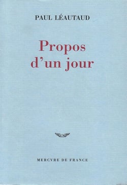 Propos d'un jour
