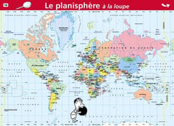 MINI POSTER 18-  LE PLANISPHERE A LA LOUPE/LES 5 CONTIENTS