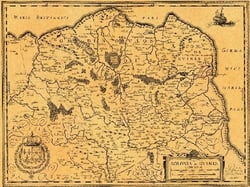 CALAIS BOULOGNE EN 1592 50 CM X 38 CM