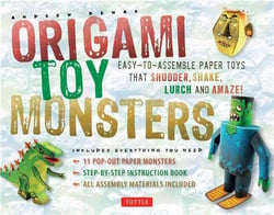 Origami toy monsters
