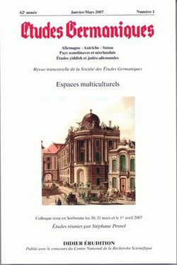 Études germaniques - N°1/2007 : Espaces multiculturels