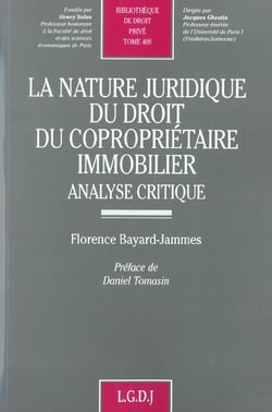 La nature juridique du droit du coproprietaire immobilier. analyse critique - vol409