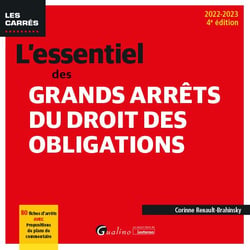 L'essentiel des grands arrêts du droit des obligations : 80 fiches d'arrêts avec propositions de plans en commentaire (4e édition)