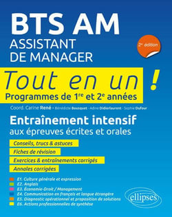 Tout-en-un BTS : BTS assistant de manager - entraînement intensif aux épreuves écrites et orales (2e édition)