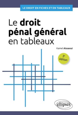 Le droit pénal général en tableaux : A jour au 1er avril 2024 (2e édition)
