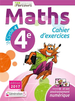 Cahier d'exercices iParcours maths 4e (2017)