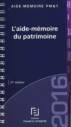 AIDE-MEMOIRE DU PATRIMOINE