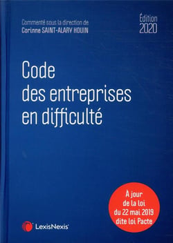 Code des entreprises en difficulté (édition 2020)