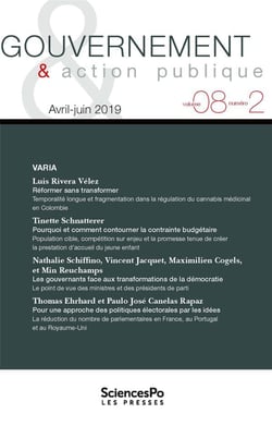 Revue gouvernement et action publique n.8/2 : avril-juin 2019