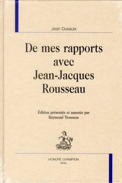 De mes rapports avec Jean-Jacques Rousseau
