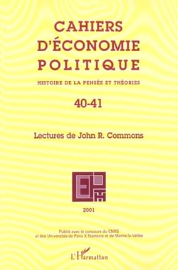 Cahiers d'économie politique n.40/41 : lectures de John R. Commons