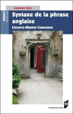 Syntaxe de la phrase anglaise : Licence-Master-Concours