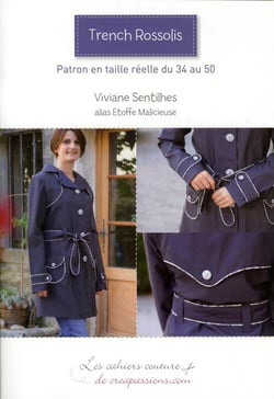 Trench rossolis - patrons en taille réelle du 34 au 50